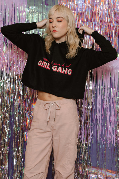 Girl Gang Cropped Hoodie